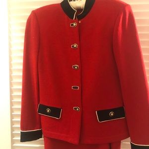 St John red knit jacket (+skirt sold separately)
